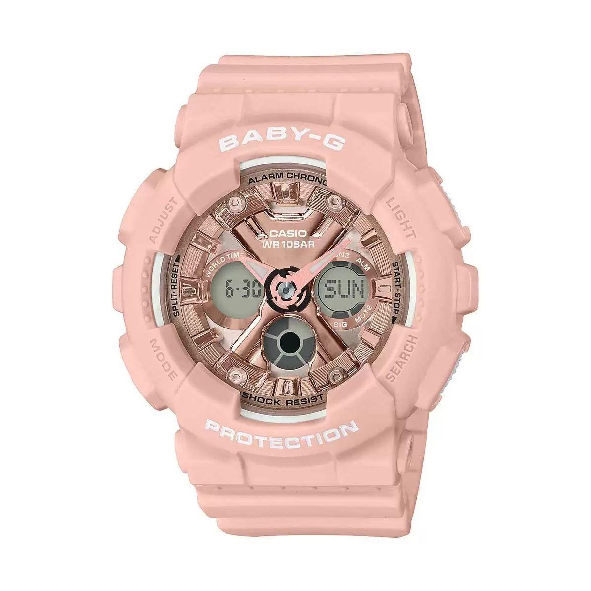 

Розовые аналогово-цифровые женские часы, Pink Analog-Digital Women s Watch, Casio