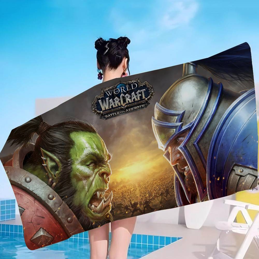 Explore The Unknown W-World Of W-Warcraft Microfiber Beach Towel Absorbent Quick Dry Swimming Resort Mountain Climbing Towel