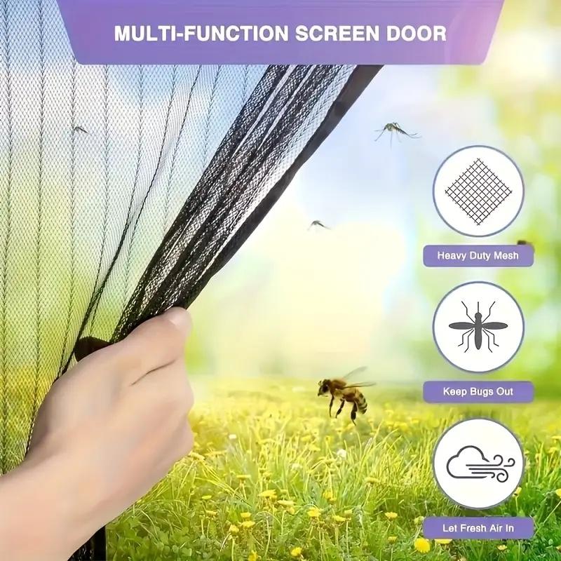 1Pc easy to install magnetic mesh curtains in summer - insect and mosquito proof, suitable for bedrooms and living rooms