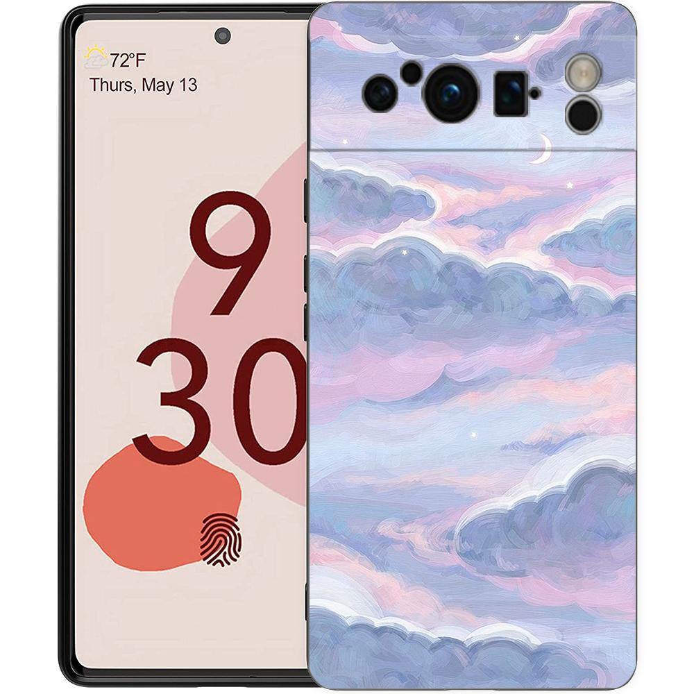 Phone Case For Google Pixel 8 A 7 6 Pro 6A 5G Black Soft Shockproof Back Cover Silicone TPU Shell Coque Cartoon Printed