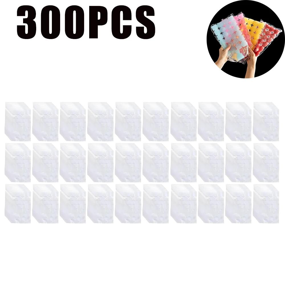 Premium Clear Self Sealing Ice Cube Bags Food Safe Plastic Freezer Bags Kitchen Accessories for Making Ice Easy and Convenient