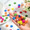 100pcs Flat-back Clothing Button 2 Holes Sewing Button DIY Flower Wooden Button  Clothing Sewing