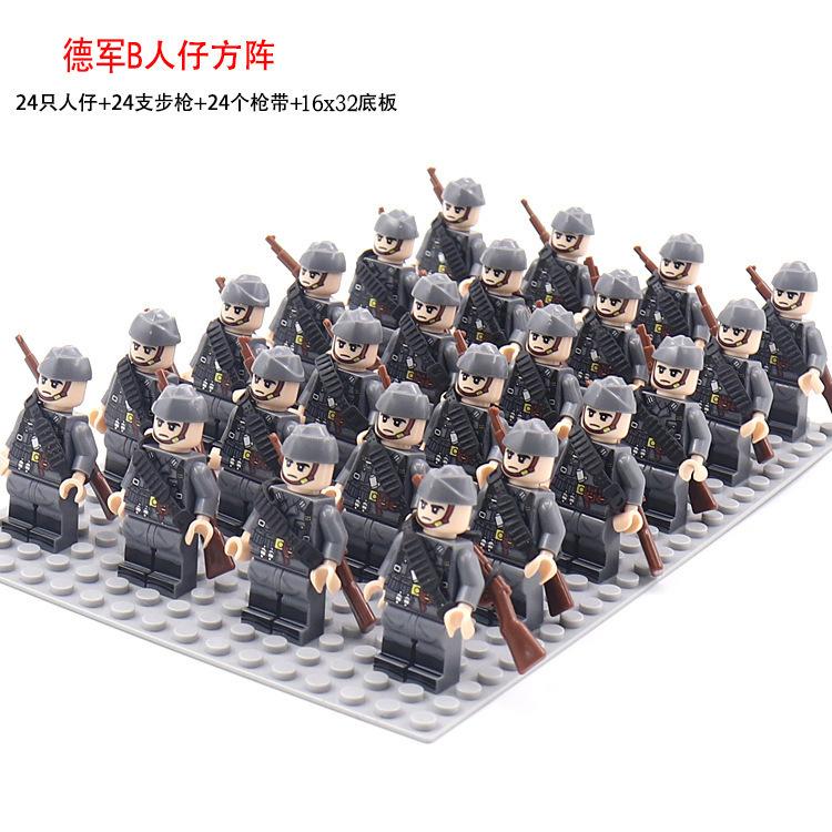 Military German, Soviet And American Legion New Doll Phalanx Set Rifle Assembly Building Block