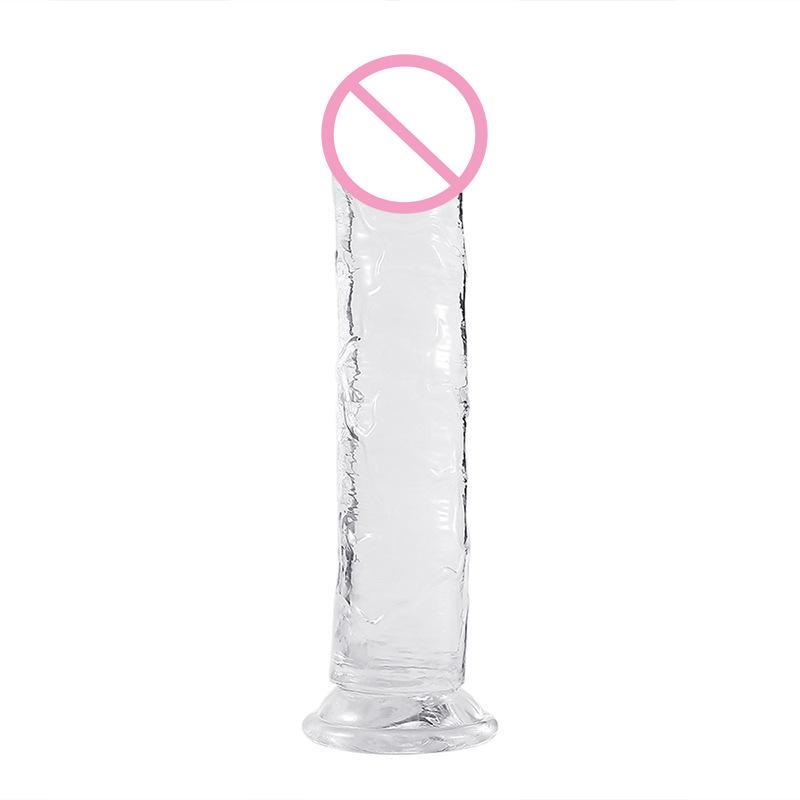 Large Crystal TPE Soft Eggless Dildo - Long-lasting Transparent Adult Pleasure Device