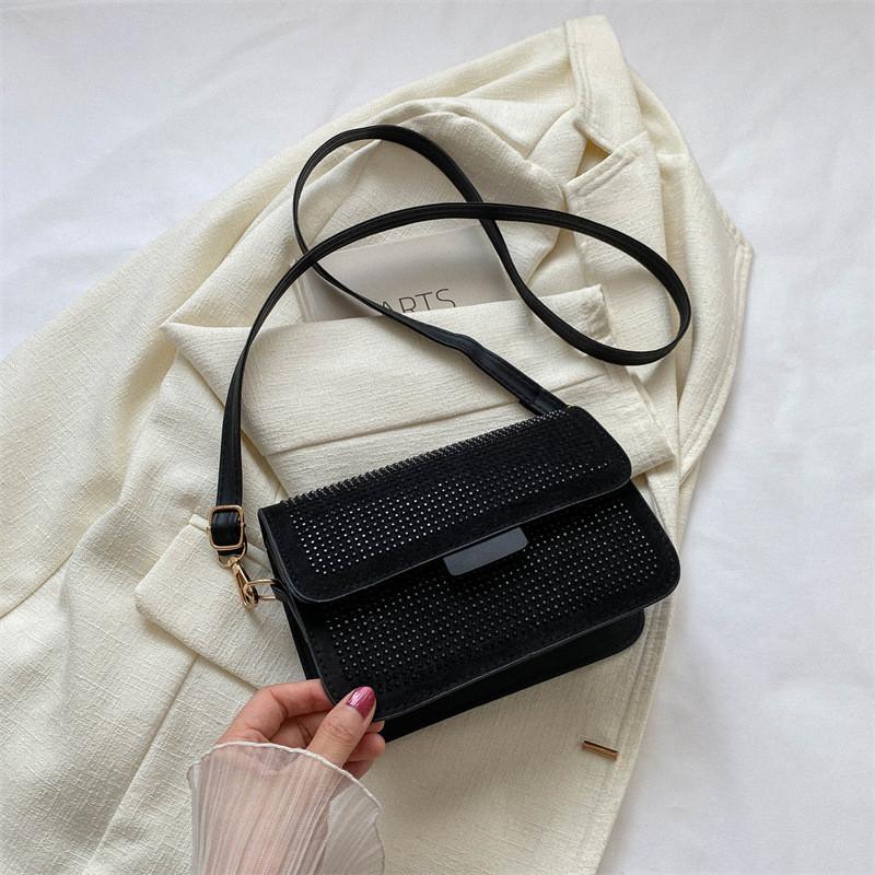 Stilvolle, trendige Damen-Schultertasche aus PU-Leder, neue Sommermode 2023, kleine quadratische Tasche