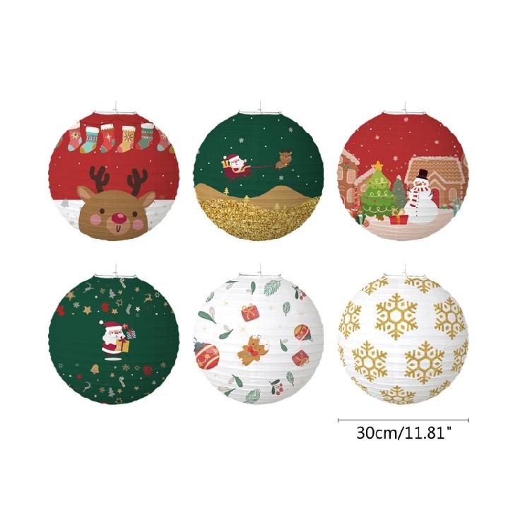 Christmas Paper Lantern Santa Christmas Tree Indoor Outdoor Garden Yard Decor