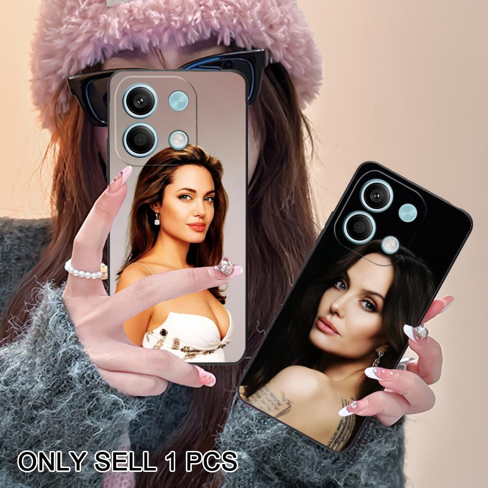Angel Jolie Matte TPU Mobile Phone Case for Xiaomi Redmi Note 14 13 12 11 S Pro Plus 4G 5G Colorful Printing Cover
