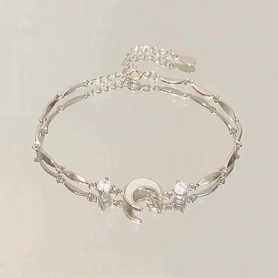 Rosa Zirkon Kirschblüten-Schleifenarmband Elegante Strass-Blumenkette Leichtes Romantisches Design Geschenk für Frauen Zarter Alltags Schmuck