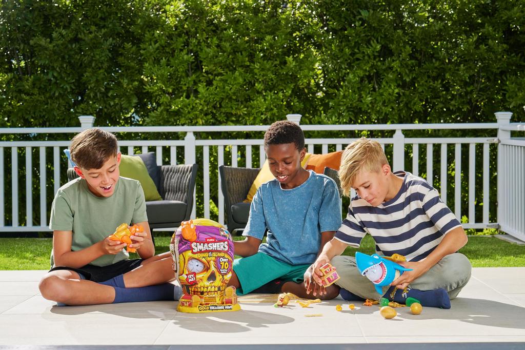 Smashers Dino Island Gold Treasure Hunt (Gray) by ZURU, a Treasure Hunt Themed Toy, Interactive Toy, and Collectible Toy for Kids and Teens