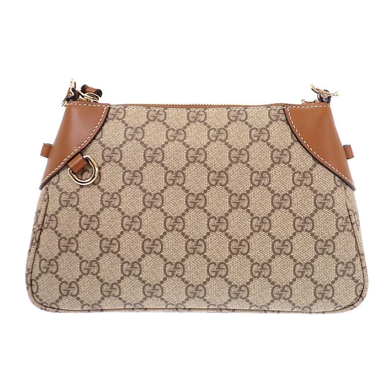 Gucci 815218 FAEAA 9762 2WAY Bag Brown Leather Women