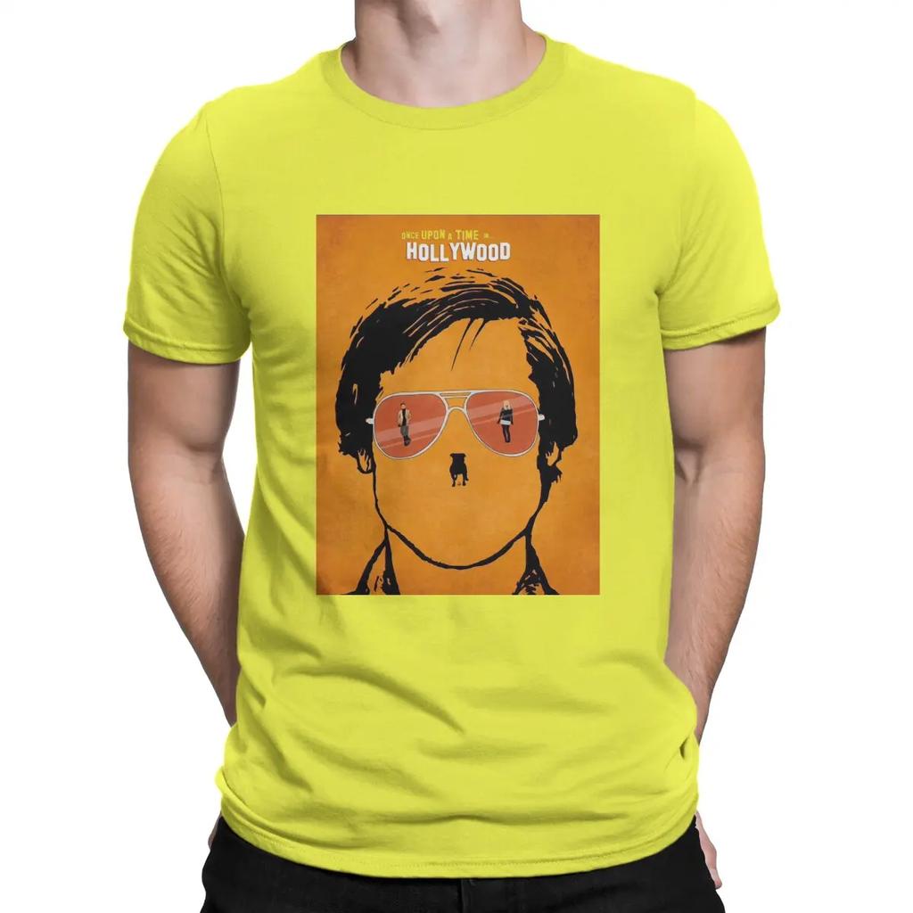 Once Upon A Time In H-Hollywoods Newest TShirt for Men Cartoon Film Round Neck Basic T Shirt Hip Hop Gift Clothes Tops