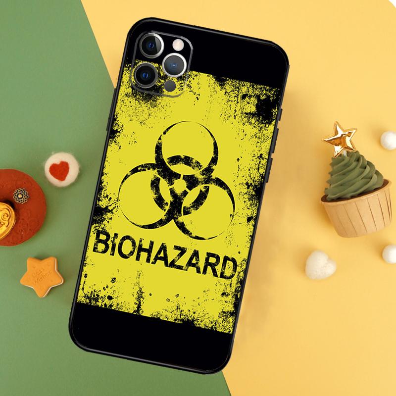 Biohazard Symbol Logo Phone Case For iPhone 17 17Air 16 15 14 13 11 12 Pro Max 12 13 Mini 16E Shockproof Cover