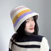 Rainbow Knit Bucket Hat (White)