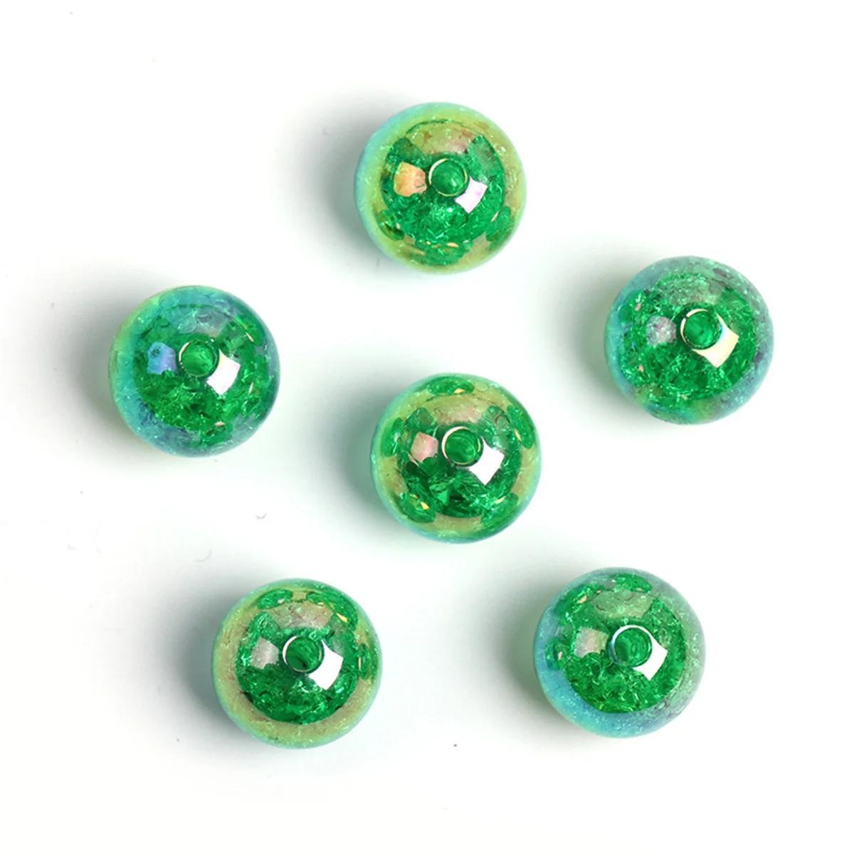 

CH78 10Pcs 16mm Candy Color Acrylic Bright Burst Beads Diy Bracelet Pen Exquisite Beads Handmade Jewelry Accessories Trend 16mm(10pcs) зелёный