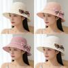 Ladies Sun Hat With Wide Brim And Bow For Summer Beach Vacation