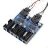 9 Pin USB Header Adapter Internal Hub Motherboard Splitter for RGB Lights