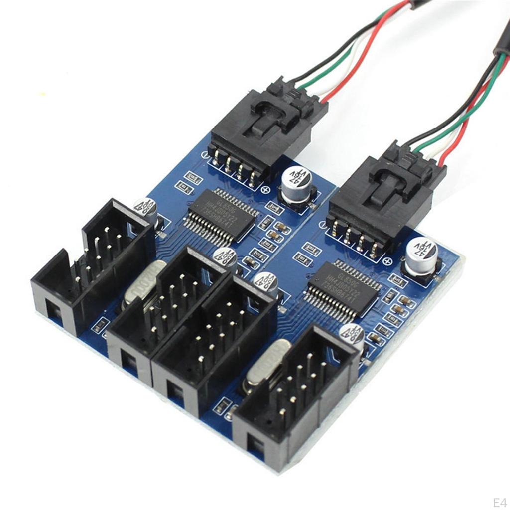 9 Pin USB Header Adapter Internal Hub Motherboard Splitter for RGB Lights