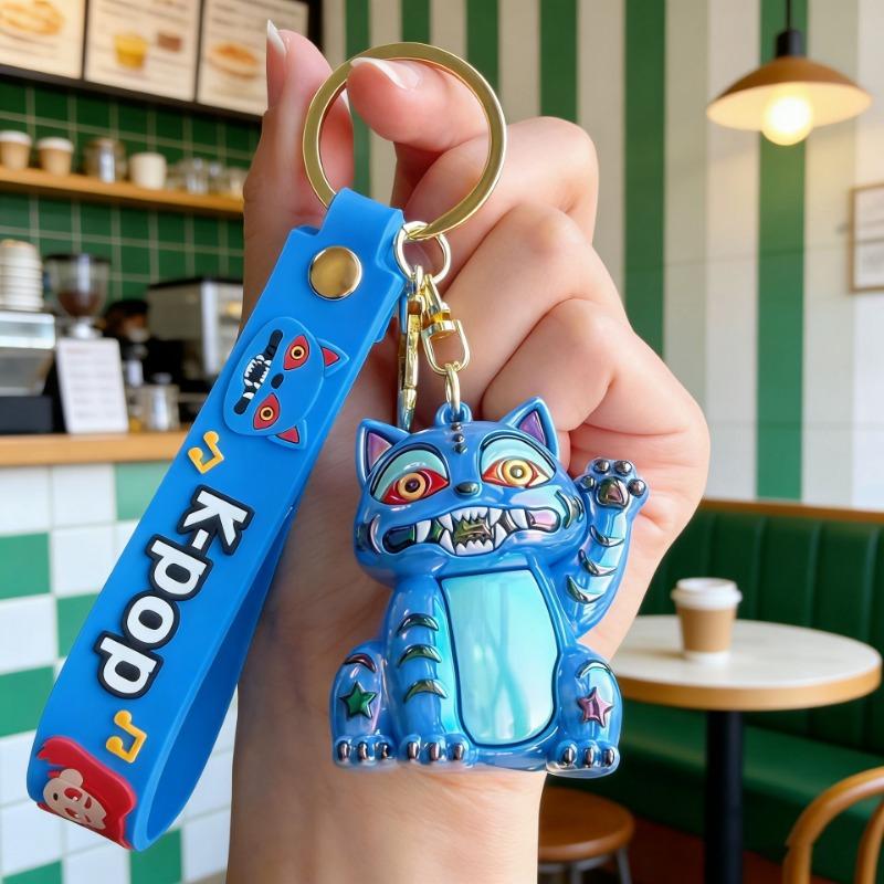Magic Hunters Doll Keychain Cartoon Pvc Car Key Ring Bag Pendant Keychain Plush Keychain