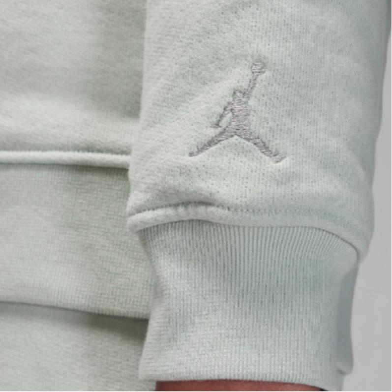 Jordan Solid Color Crew Neck Casual Long Sleeve Sweatshirt Men sweatshirt Light-Silver FJ7789-034