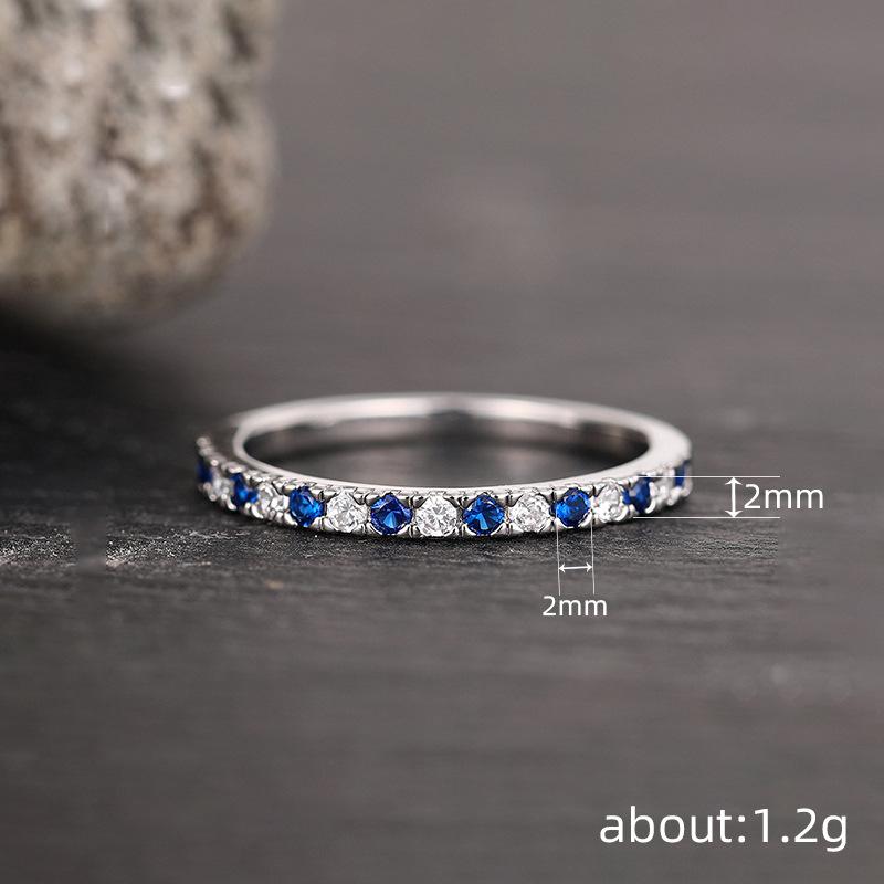 Huitan Trendy Versatile Thin Finger Ring Female Daily Wearable Jewelry with Shiny Small Zirconia Delicate Dainty Accessories