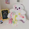 Large Capacity Plush Ghost Backpack Korean Style School Bag Sweet Doll Stuffed Plush Bag  Travel