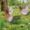 Chicken Garden Stakes Ornaments Rooster Hen Lawn Insert Signs Outdoor Decoration Animal Sculpture Statue Yard Signs