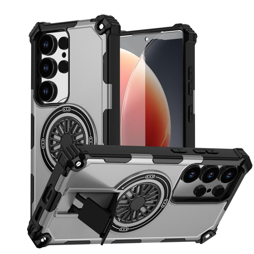 Magnetic Protective Phone Case for Samsung S25 Ultra - Drop-Proof PC Cover with Stand