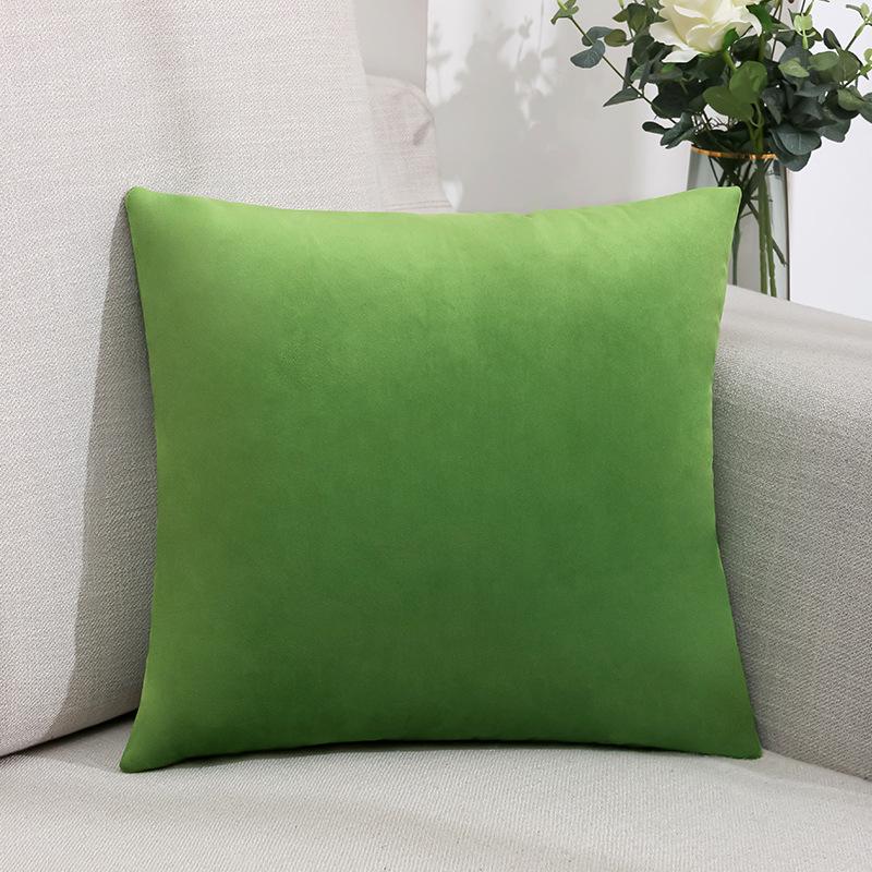 New Solid Color Nordic Velvet Pillow Sofa Office Living Room Simple Plush Cushion Bedroom Bedside Pillow