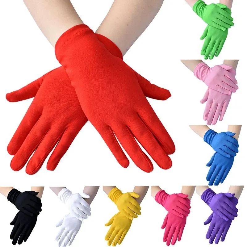 Guanti protettivi per le mani da donna per la primavera e il nuovo, in latte di seta satinato elastico, corti, sottili e traspiranti