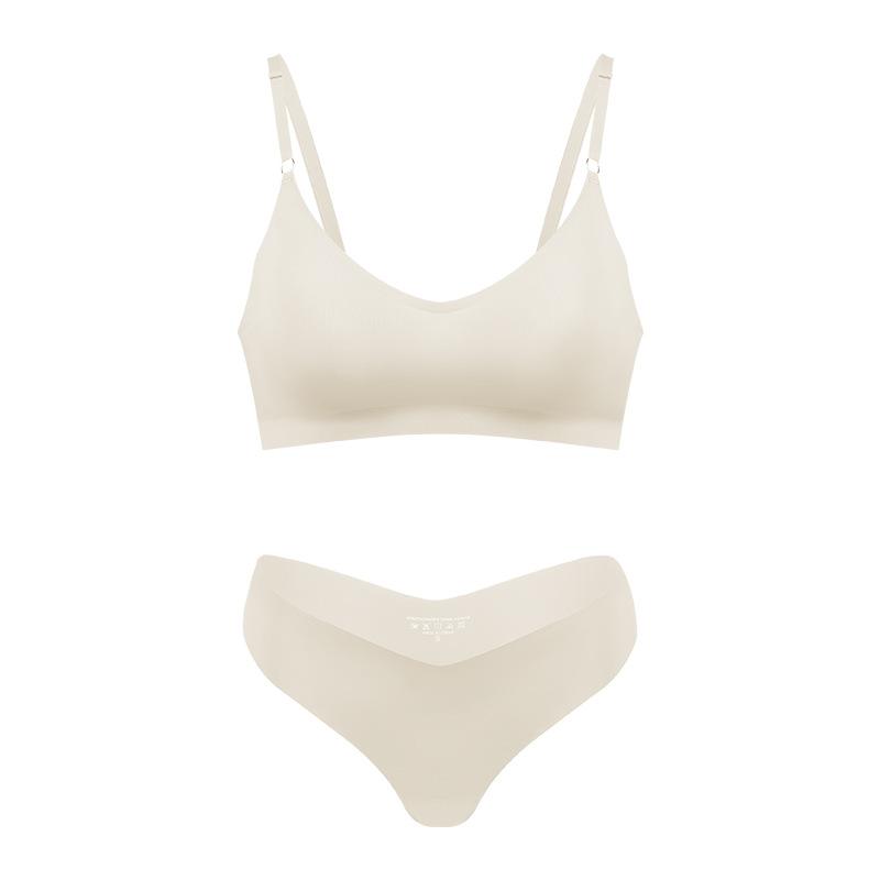 

No steel ring sexy women V-neck T-shaped big breasts show small gathering underwear bra XL