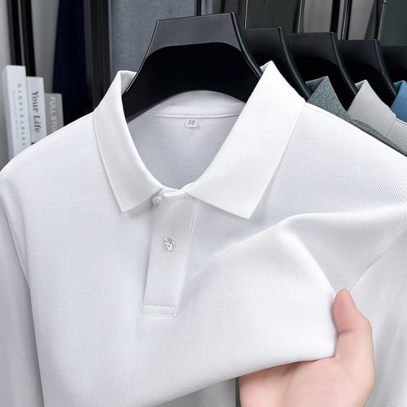 Firstview Men's Urban Casual Pure Cotton Long Sleeve Polo Shirt