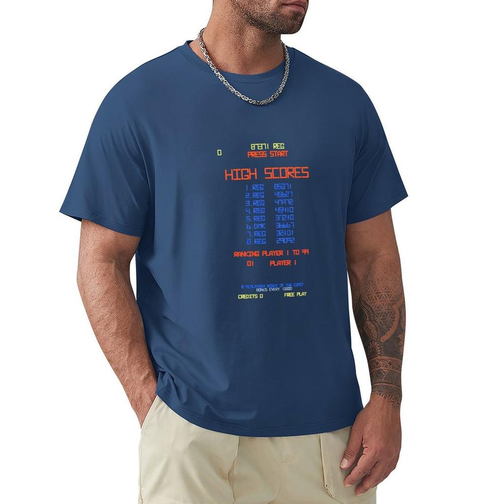 Dmk High Score : Night Of The Comet T-Shirt Vintage Graphic Tee Street Wear Mens Graphic T-Shirts Anime