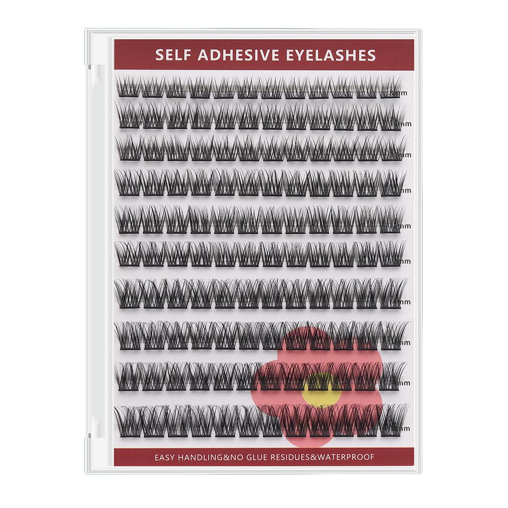 Large-capacity self-adhesive false eyelash set, mixed lengths, various styles, no glue needed, long-lasting waterproof and sweatproof