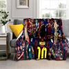 Goat M-Messi Football Sport Star Flannel Blanket Soft Warm Throw Blanket for Bedroom Living Room Bed Travel Camping Picnic Gift