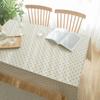 Blue Daisy Printed Rural Cotton Linen Tablecloth With Fringed Lace Home Coffee Pendant Tea Table Pad Meal Cloth