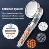 New Shower Bath Head Adjustable 3 Mode High Pressure Stone Stream Handheld Shower Head With Negative Ion Activated Ceramic Balls