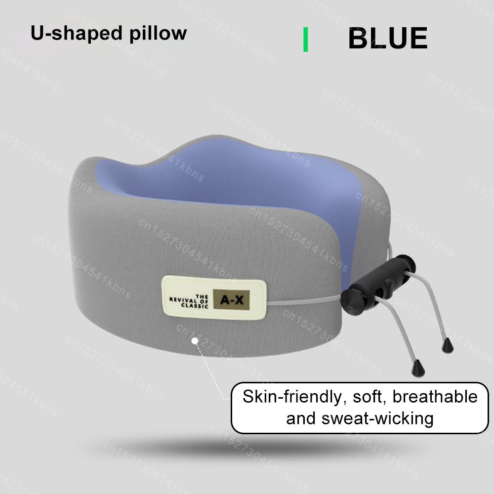 Memory Foam U-Shaped Neck Pillow for Travel Flight Comfort Support Ergonomic Sleep Cushion Headrest Plane Relief