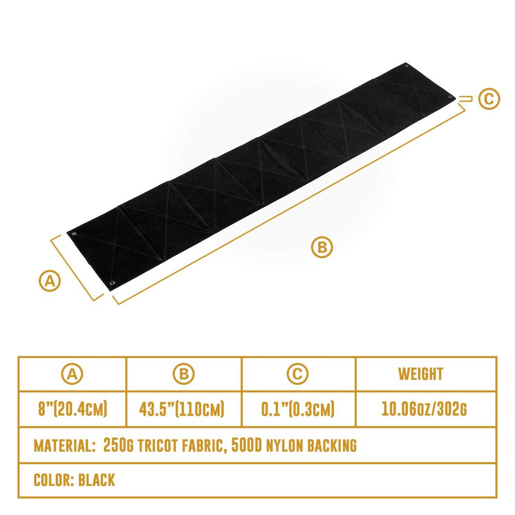 OneTigris Patch Base Patch Mat Hook Loop Patch Book Wall Hanging Hobby Storage Panel & (Patch - Black)