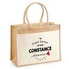 Beach Bag - PLANETEE - Jute with Pocket Bazar D'une Constance D'amour - Cotton - Shoulder Strap - 43x33 Cm