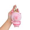 Pink Capybara Bee Key Buckle PP Cotton Cartoon Animal Key Ring Car Key Cross Dressing Pendant  Gift