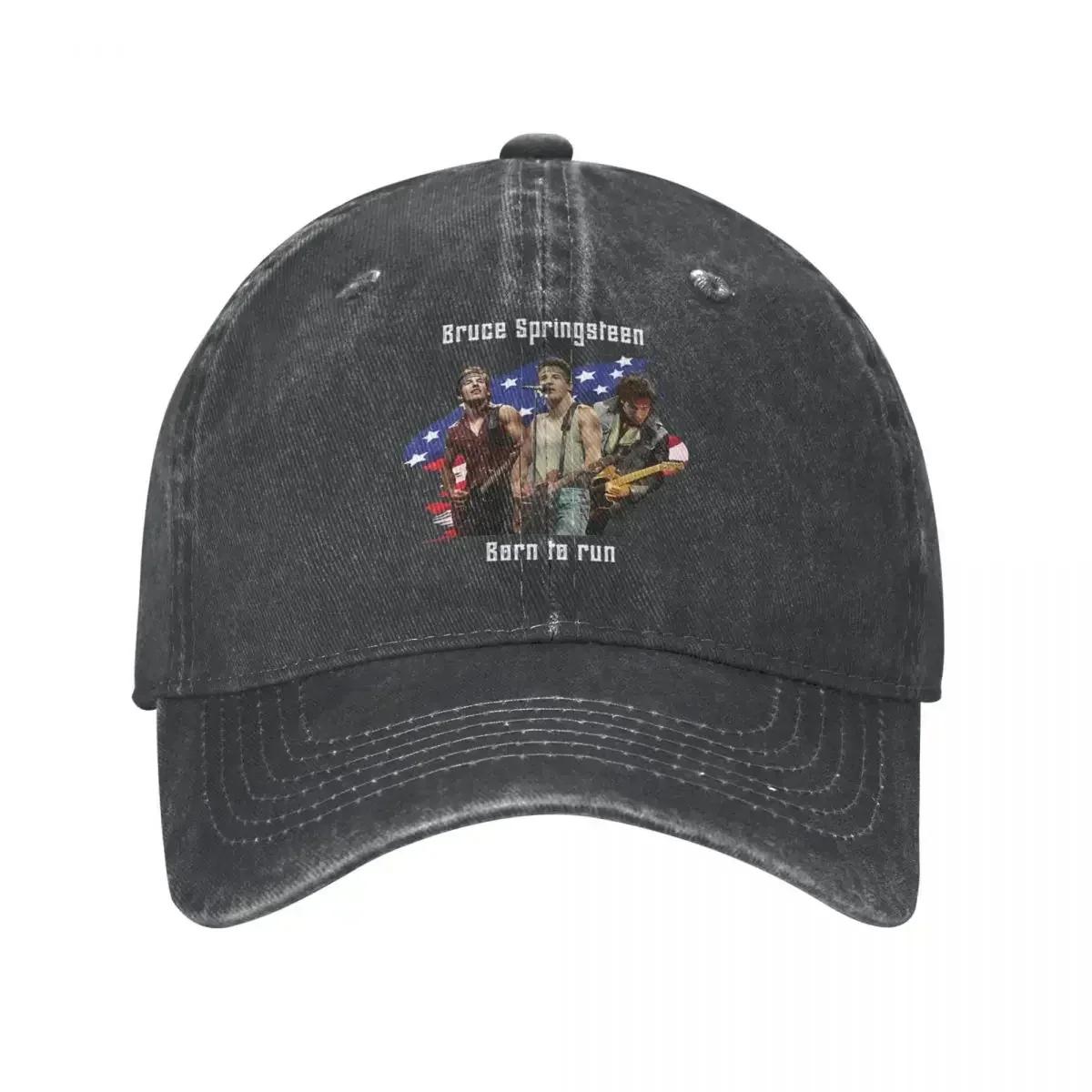 

Baseball Caps Bruce Springsteen Born In The USA Merchandise Unisex Style Vintage Distressed Cotton Rock Casquette Dad Hat One Size