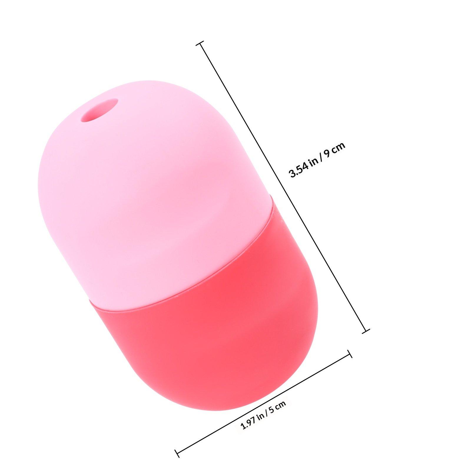 Facial Silicone Skin Care Massager Soft Flexible Mold Deep Tissue Massage Blood Circulation Pain Relief Face Rolling розовый
