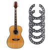 Folk Guitar Soundhole Stickers Durable PVC Self-Adhesive Soundhole Rings Decorative Protective Stickers for Classical Guitars with Adhesive Backing