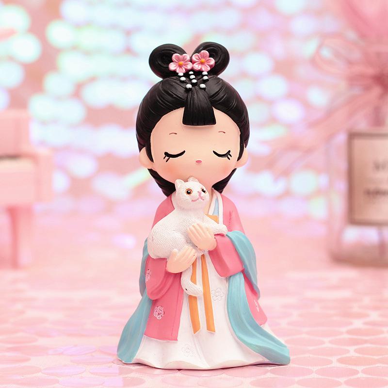 Kreativer Handyhalter im Stil der Tang-Dynastie mit Glücksbringer: Exquisites Harzornament