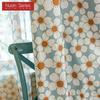 1PC Nuan Series European Countryside Style Fresh Daisy Printed Curtains Full Blackout Curtains for Bedroom Living Room Balcony Window for Home Decor