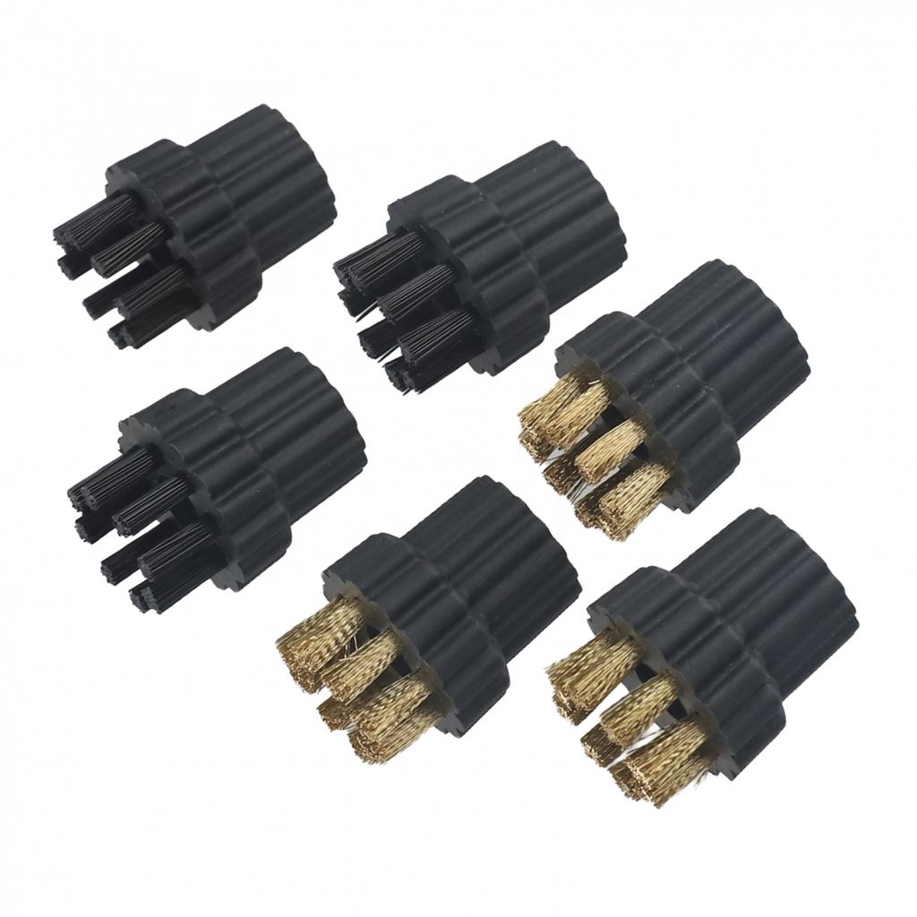 Brass Nylon Steam Cleaner Brush 6pcs/set Accessories Fittings
