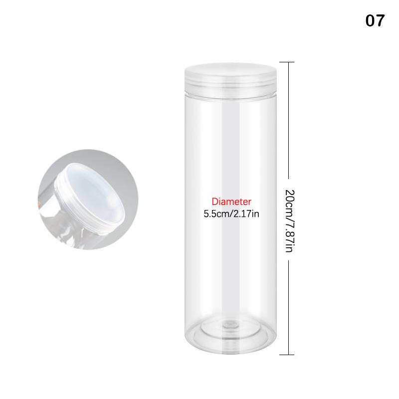 Plastic Packing Bottle Pet Clear Empty Seal Bottle Circular Bucket Storage Biscuit Jar Food Grade Sealed Cans Tank Container