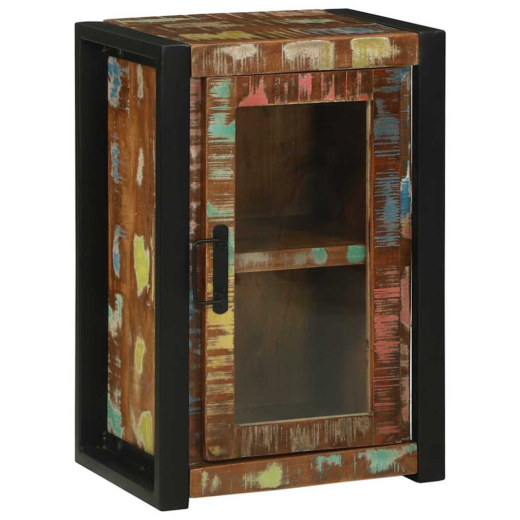 Bathroom Cabinet with Shelf Brown Solid Upcycled Wood