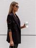 2024 Autumn Slim Fit Small Suit Jacket: Suit Collar, Long Sleeve, Solid Color, Fashionable Commute Style.