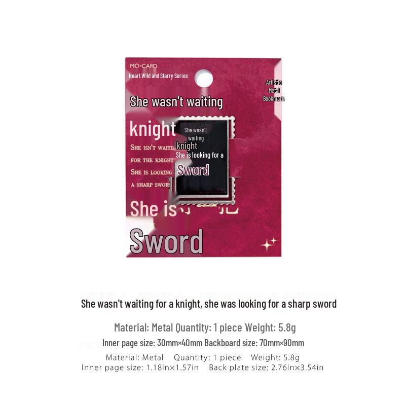 

Mò Mò Metal Bookmark - Heart & Stars Series: Artistic Healing Reading Marker